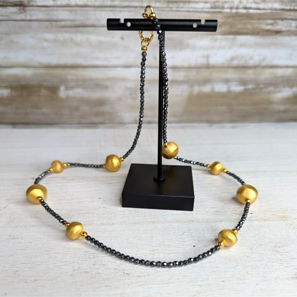 Nolan Miller Bronze Black Beaded Necklace 23 Euc 36$